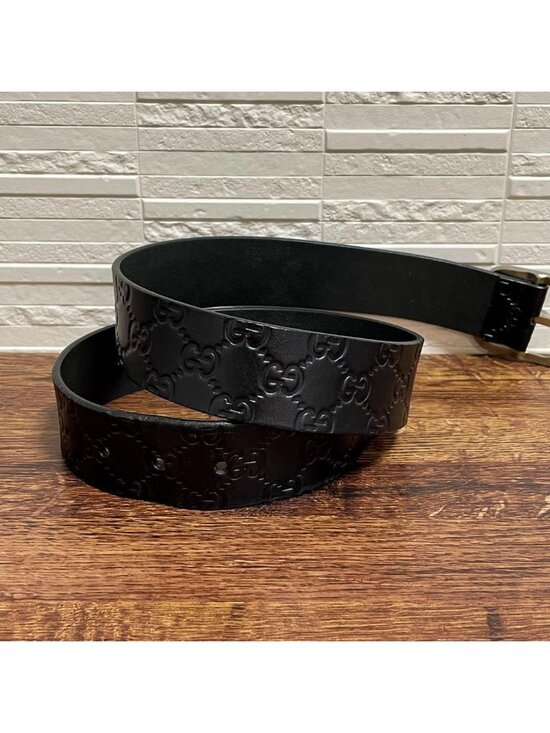 Gucci Marais the GG Interlocking Belt Silver Black